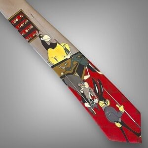 Mercedes Men’s Vintage Looney Tunes Billiard Themed 100% Silk Tie